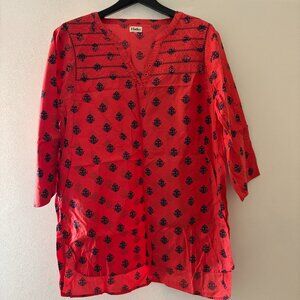 Classic Tunic in Coral Thistle by Hatley Size Large